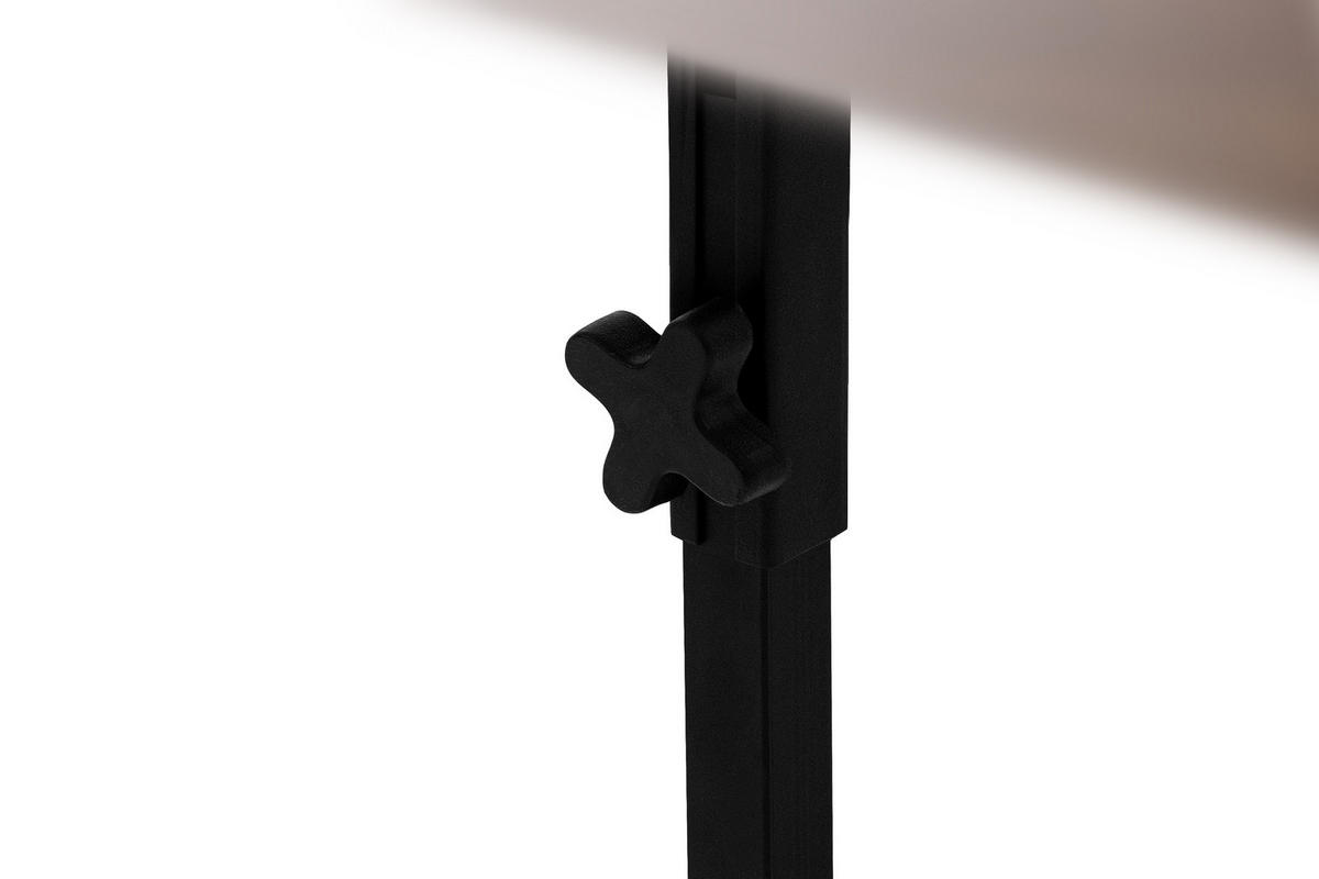 ESSTISCH ROSTEL Ausziehbar 100-140cm Rund, Walnuss mittel/schwarz - Walnussfarben/Schwarz, Holz (100/140/75cm) - KONSIMO®
