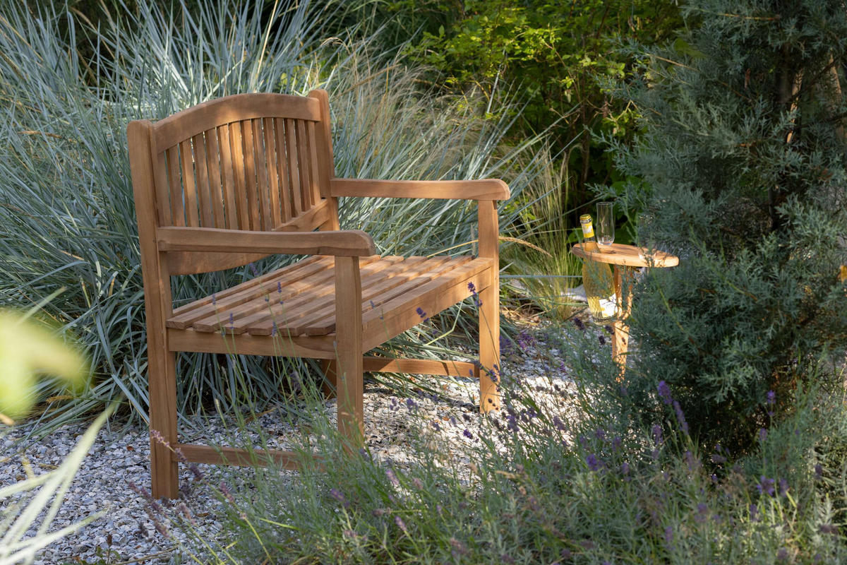 GARTENBANK Bradford - Naturfarben, Holz/Metall (120/94/54cm) - Mr. Deko