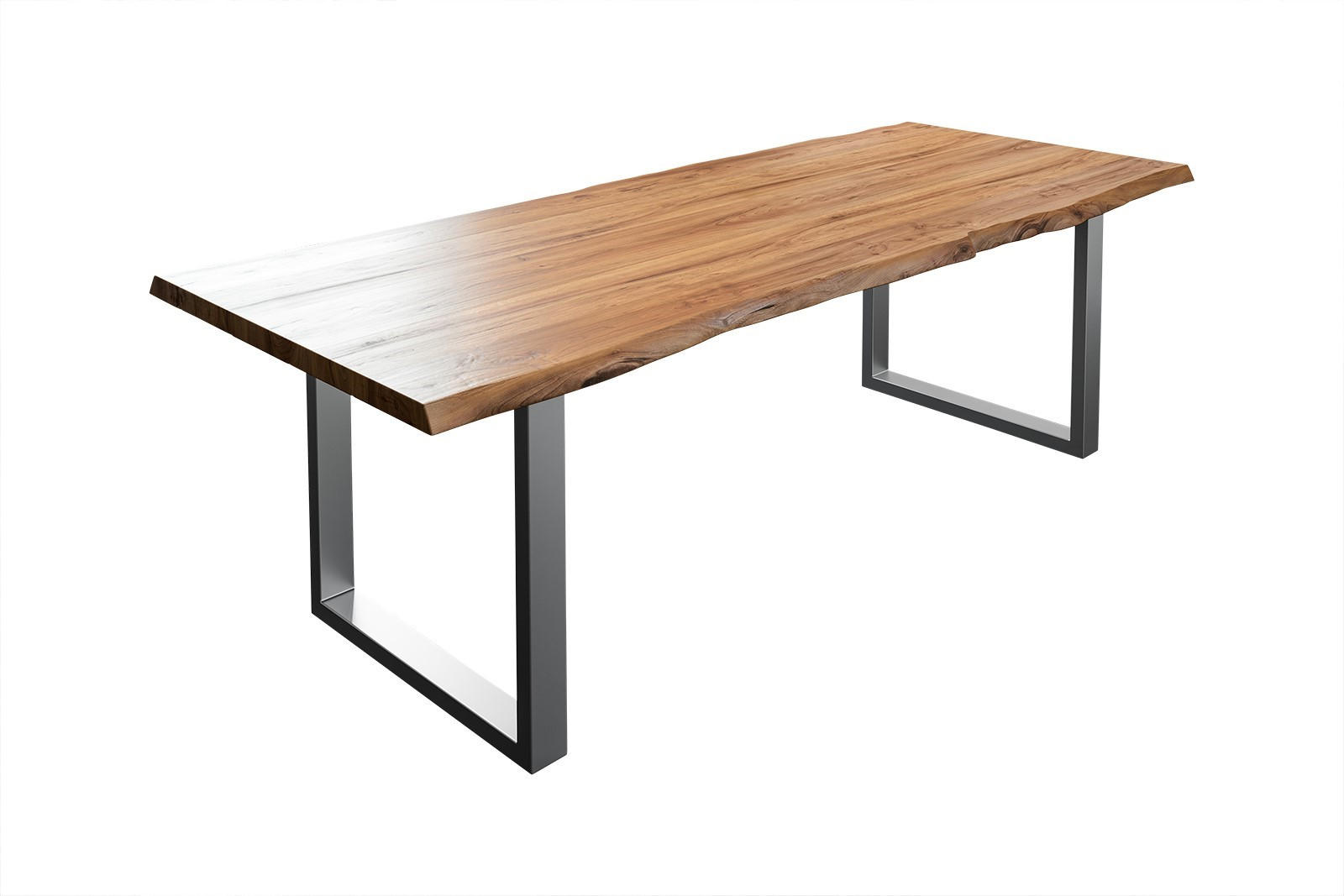 ESSTISCH LIAM - Beige/Silberfarben, Holz/Metall (100/200/74cm) - SAM