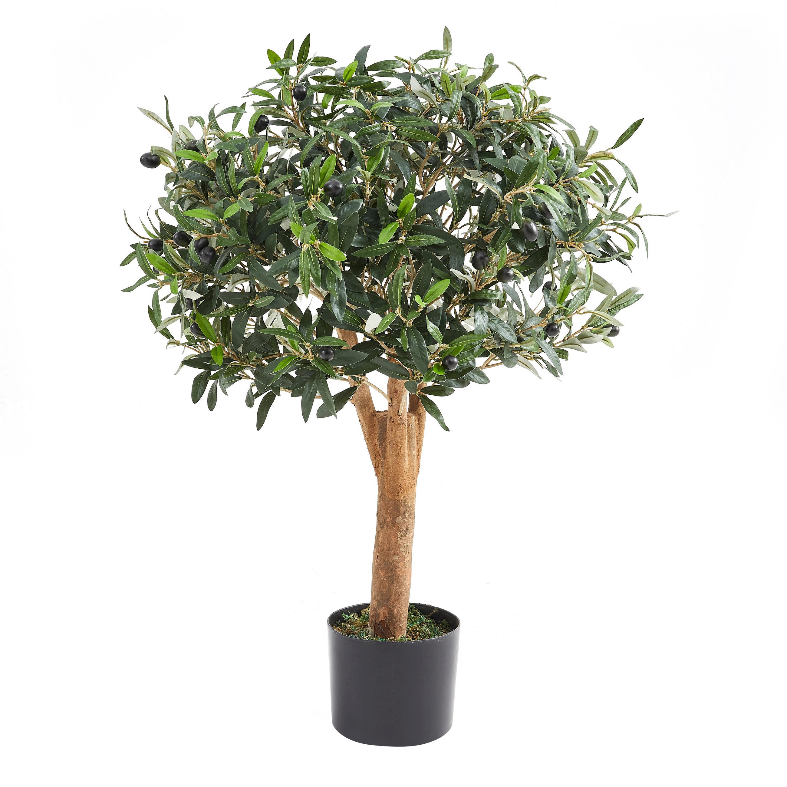 KUNSTBAUM Künstlicher Olivenbaum – Nerio 75 cm - Grün, Kunststoff (75cm) - aplanta