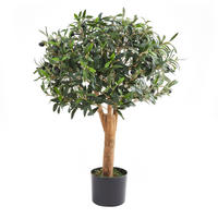 KUNSTBAUM Künstlicher Olivenbaum – Nerio 75 cm - Grün, Kunststoff (75cm) - aplanta
