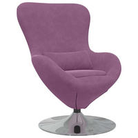 EIERSESSEL 63/73/90 cm Lila Samt - Lila, Textil (73/90/63cm) - vidaXL