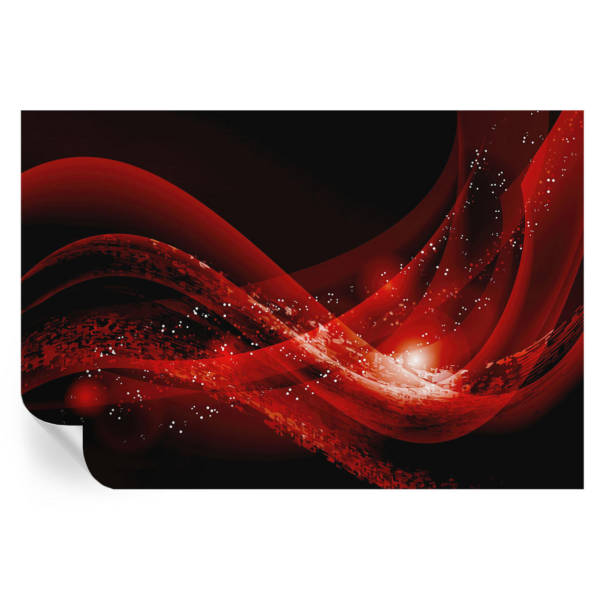 FOTOTAPETE 104x70 cm - Roter Wirbel - Weiß, Textil (104/70cm) - Wallfluent