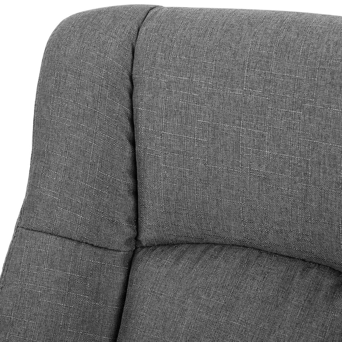 DREHSTUHL Stoff Dunkelgrau - Dunkelgrau/Schwarz, Kunststoff/Textil (66/106/70cm) - CLP