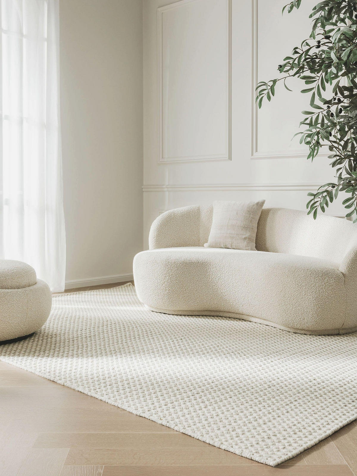 WOLLTEPPICH Hector Beige 200x300 cm - Beige, Textil (200/300cm) - benuta Finest