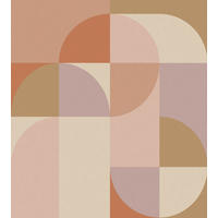 FOTOTAPETE Kreise im Bauhaus-Stil 250 x 279 cm - Pink, Papier (250/279cm) - ESTAhome