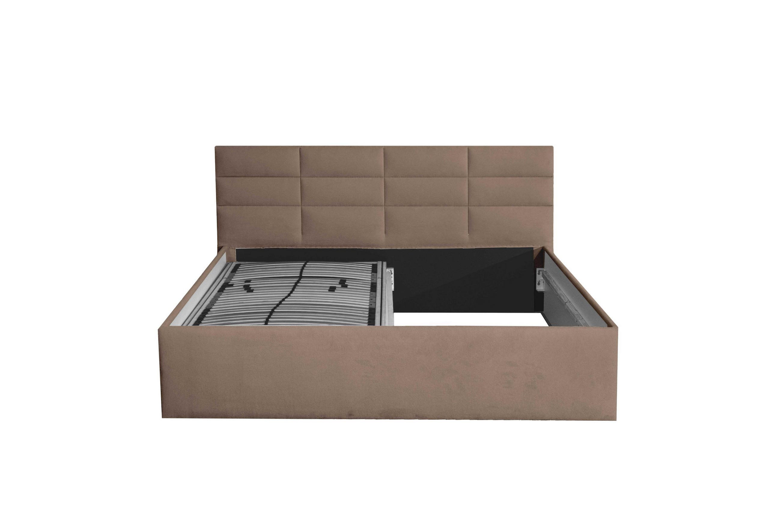 POLSTERBETT Athena Sahara 140 x 200 x 40 cm Stauraum ohne hydraulische Funktion Ohne Matratze und Lattenrost - Sahara, Holz (140/200cm) - Halmon Schlafkomfort Betten 