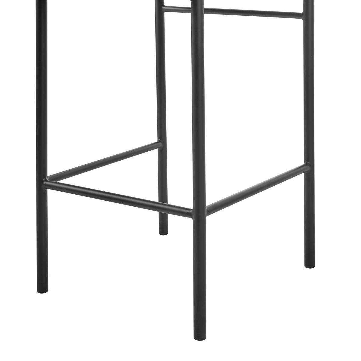 BARSTUHL 2er-Set hellgrau/schwarz Amaya - Schwarz/Grau, Textil (42/82/42cm) - Beliani
