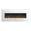 ELEKTROKAMIN Weiß Wandmodell mit Heizung 2000 W - Weiß, Glas (140/56/11cm) - Purline