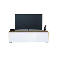 TV-BOARD Elena, Lowboard mit Push-to-Open, Made in Germany, Moderner Fernsehschrank, Eiche Evoke/Weiß matt (152,5 x 43 x 37 cm) - Weiß, Holzwerkstoff (152.5/43/37cm) - InnoFurn