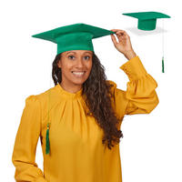 2XDOKTORHUT - Grün, Textil (28/11/28cm) - Relaxdays