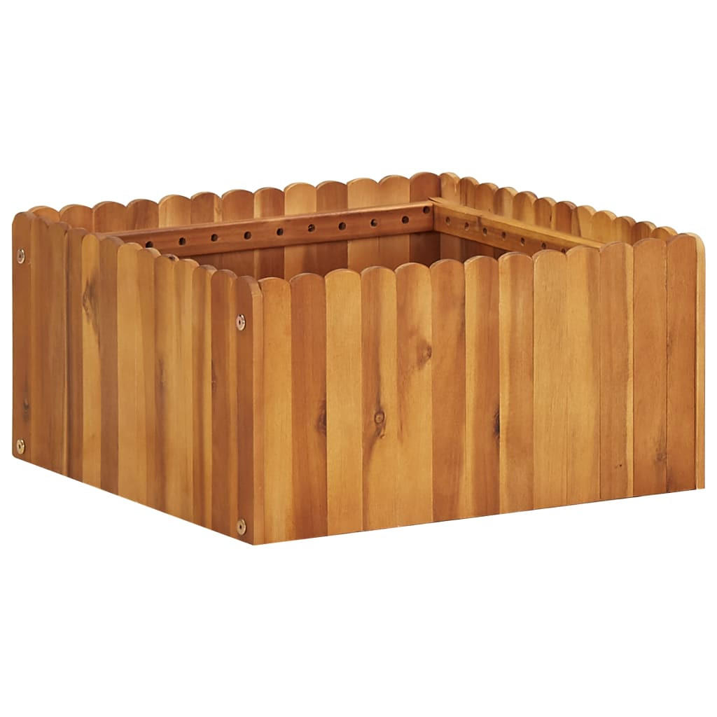 GARTEN-HOCHBEET 50 x 50 x 25 cm Massivholz - Braun, Holz (50/25/50cm)