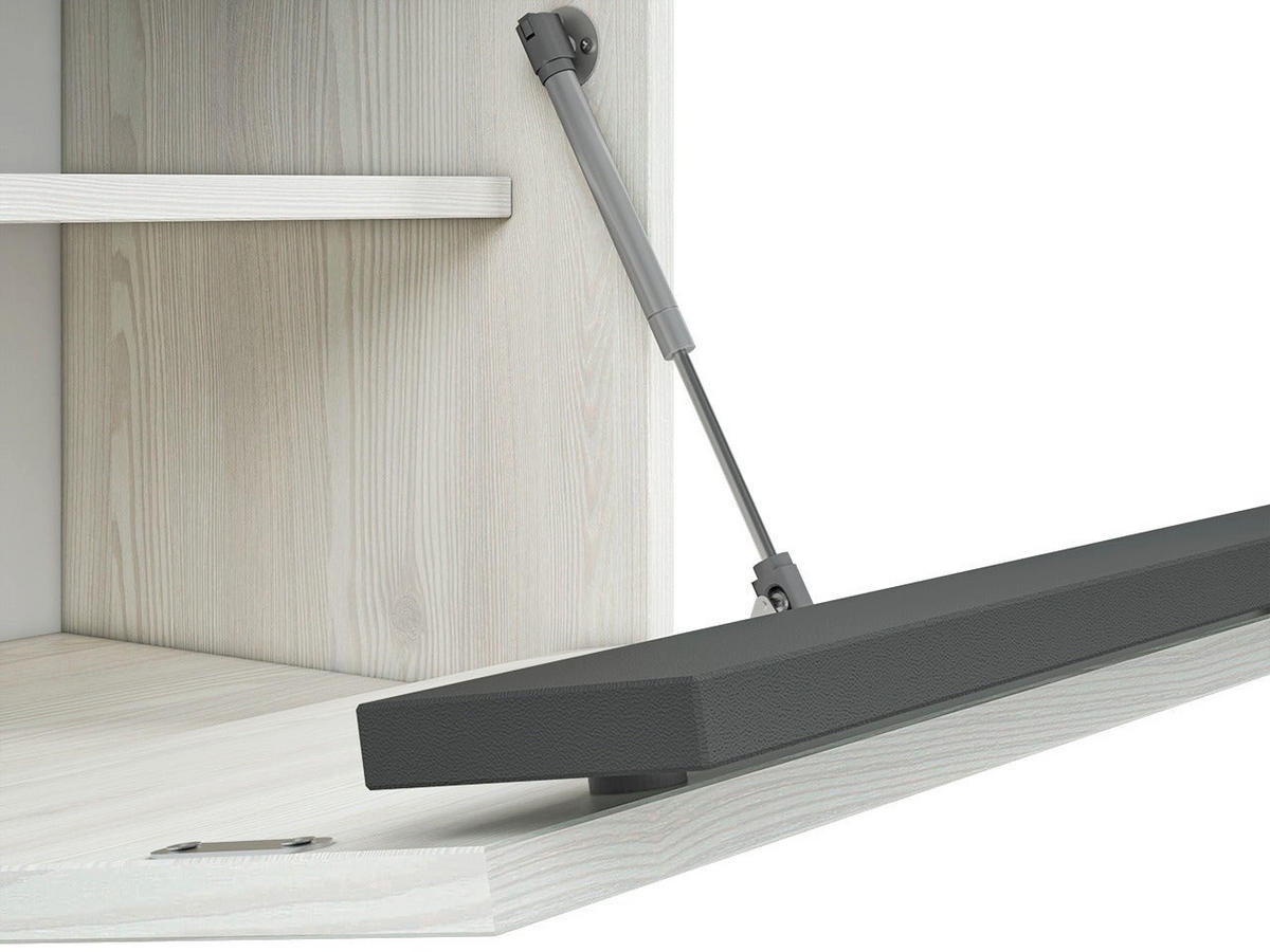 SCHUHSCHRANK – 50 cm – Hyga – Weiß / Eichefarben – Höhe 125 cm - Eichefarben/Weiß, Holzwerkstoff (50/125/34cm) - hi-markt
