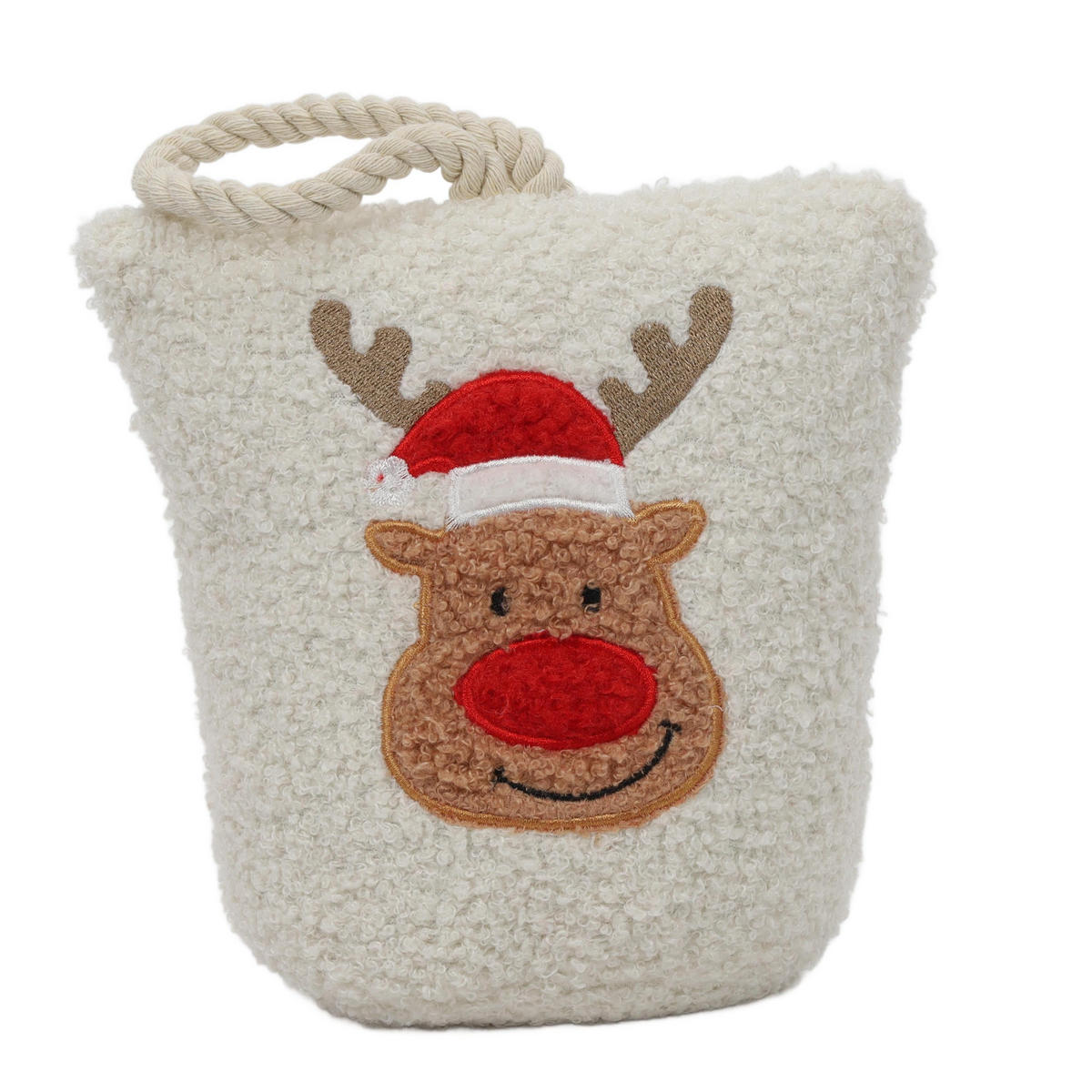 TÜRSTOPPER Weihnachtsmuster - Weiß, Textil (10/18cm) - Home Styling Collection