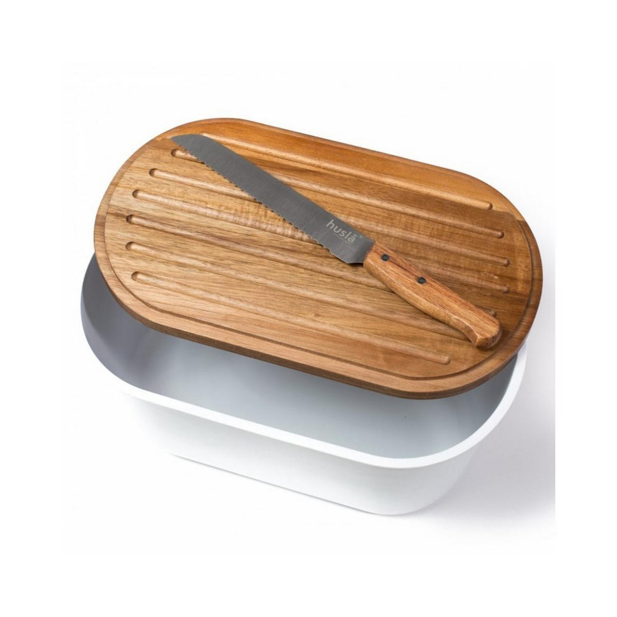 BROTKASTEN Weiß 37.5/21.5/19 cm 73940 - Weiß, Holz (21.5/19/37.5cm) - Husla 