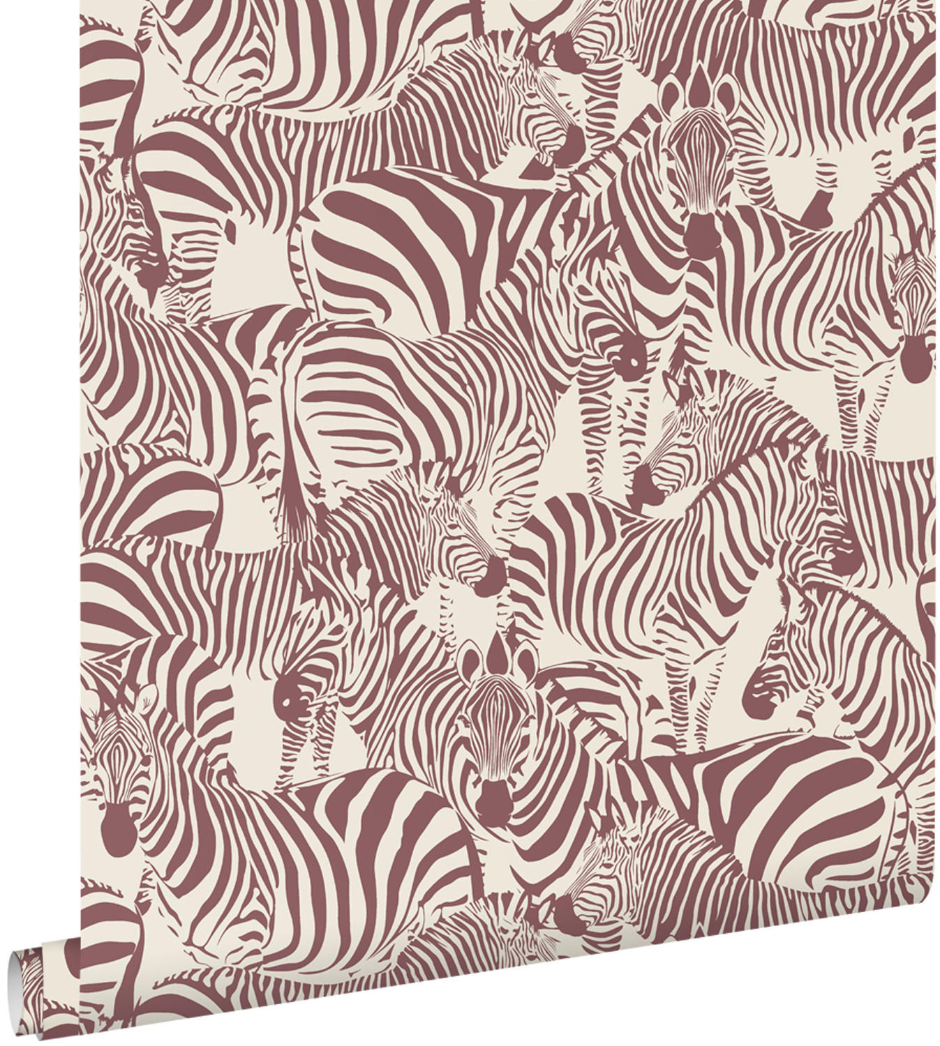 TAPETE Zebras 50 x 900 cm - Rot, Papier (50/0.1cm) - ESTAhome