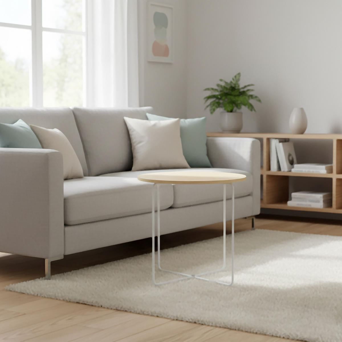 BEISTELLTISCH - Multicolor, Holzwerkstoff/Kunststoff (40/40/40cm) - Relaxdays