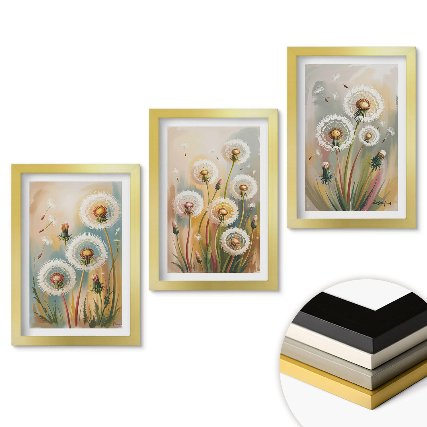 ArtPrintCave Wandbilder Gold 20x30 cm