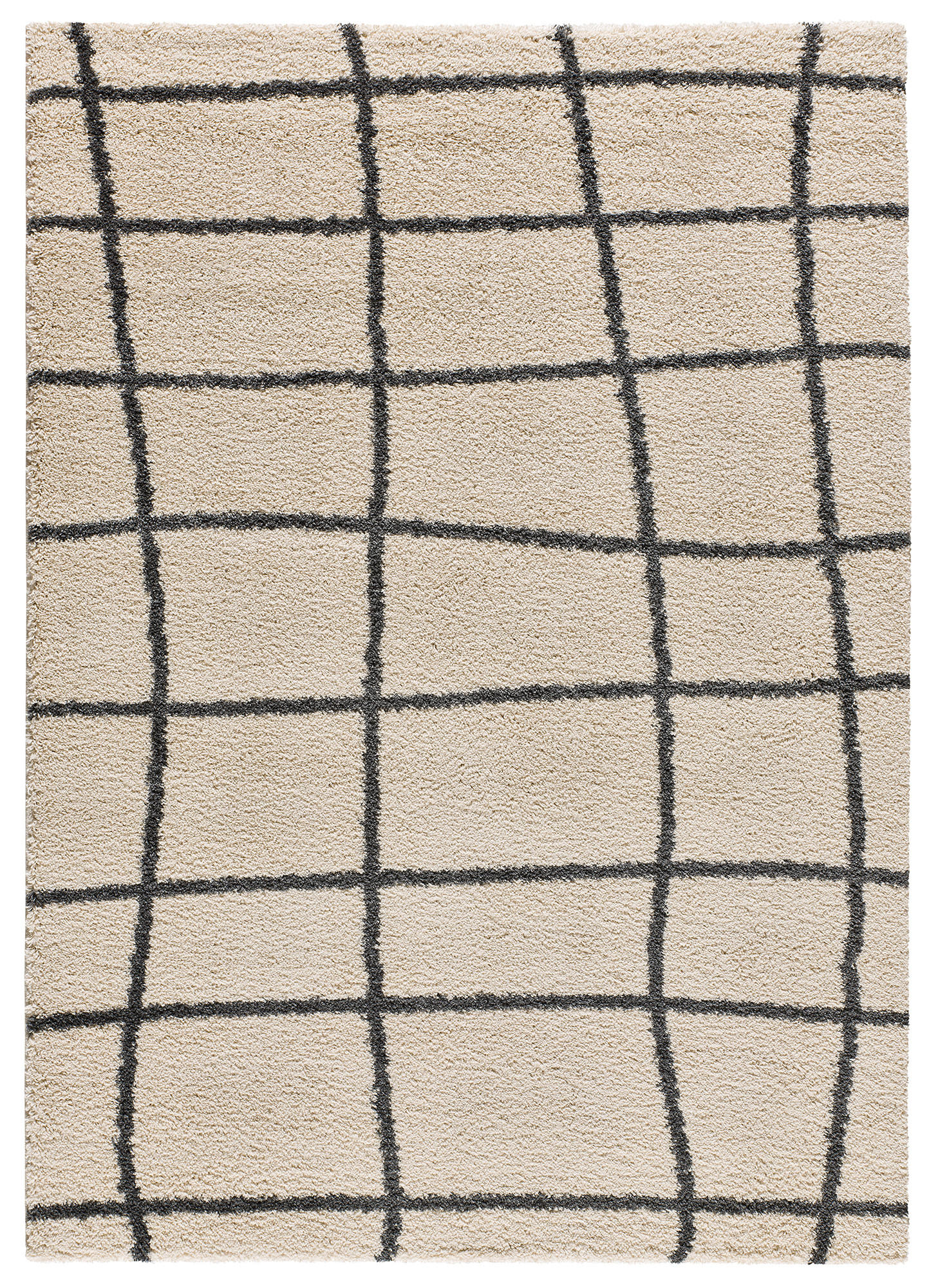 HOCHFLORTEPPICH im skandinavischen Stil Weiß Atlas 133/190 cm - Weiß, Naturmaterialien/Textil (133/190cm) - Atticgo