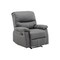 RELAXSESSEL - 1 -Sitzer - Kunstleder - grau - CANBY - Grau, Leder (79/95/90cm) - Vente-Unique