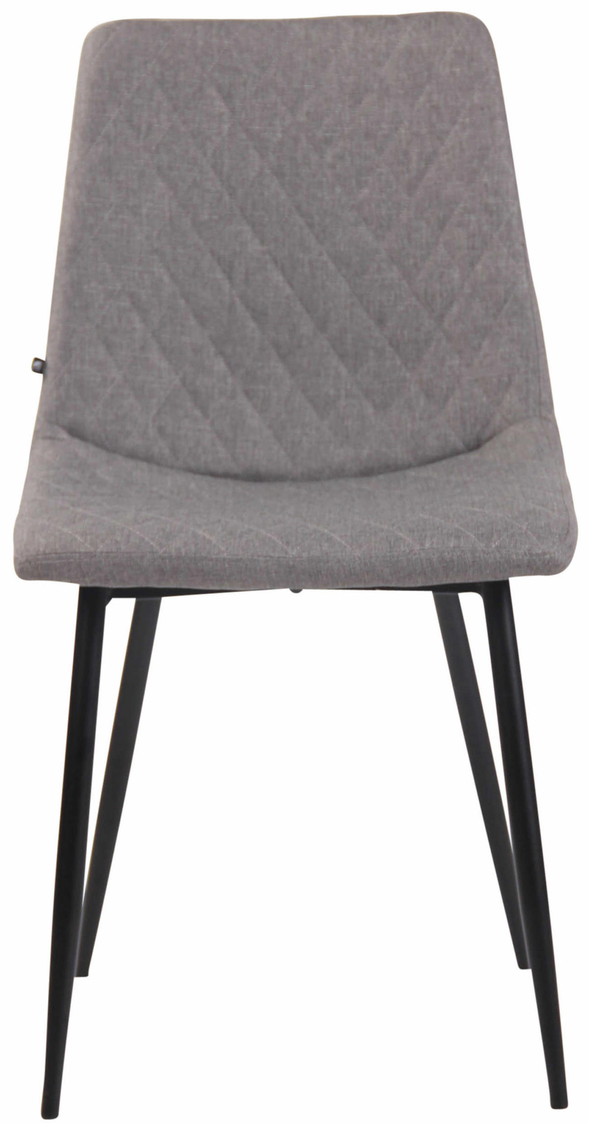 STUHL 4er Set Stoff grau - Schwarz/Grau, Textil/Metall (45/83/57cm) - CLP