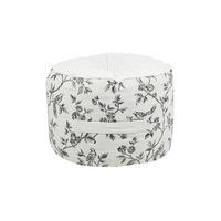 POUF Clarine Ø 40 cm - Weiß, Naturmaterialien (40/30/40cm)