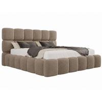 POLSTERBETT TESSA 120x200 cm in Braun, gepolstertes Kopfteil, Metalllattenrost, Bettkasten, Bouclé-Stoff - Braun, Holz/Textil (120/200cm) - EMLAR Home
