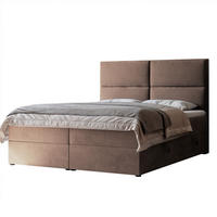 BOXBETT 120x200 cm mit Topper - Braun, Holzwerkstoff/Textil (200/200cm) - Idohome