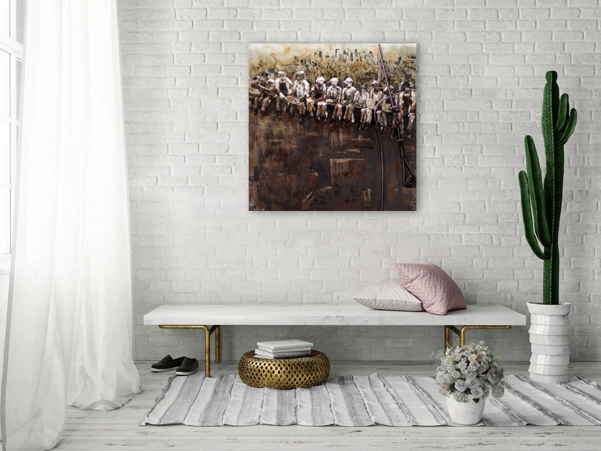 METALLBILD Braun 80/80 cm - Braun, Metall (5.3/80cm) - KUNSTLOFT