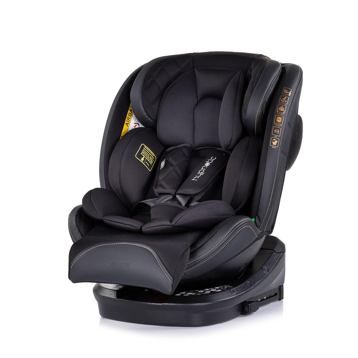 KINDERSITZ Hypnotic i-Size schwarz (40-150cm) Isofix, Top Tether, Kopfstütze - Schwarz, Kunststoff (36/75/45cm) - Chipolino