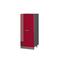 HOCHSCHRANK R-Line Rot Hochglanz 60 cm - Bordeaux/Anthrazit, Holzwerkstoff (60/143/57cm) - Vicco