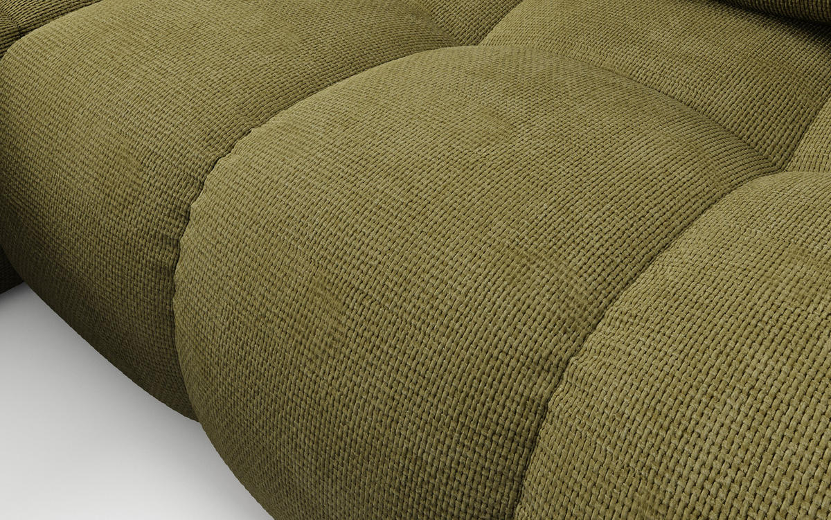 ECKSOFA DUCA L-S Grün Chenille mit Schlaffunktion - Grün, Holz (266.5/266.5cm) - MASSENO