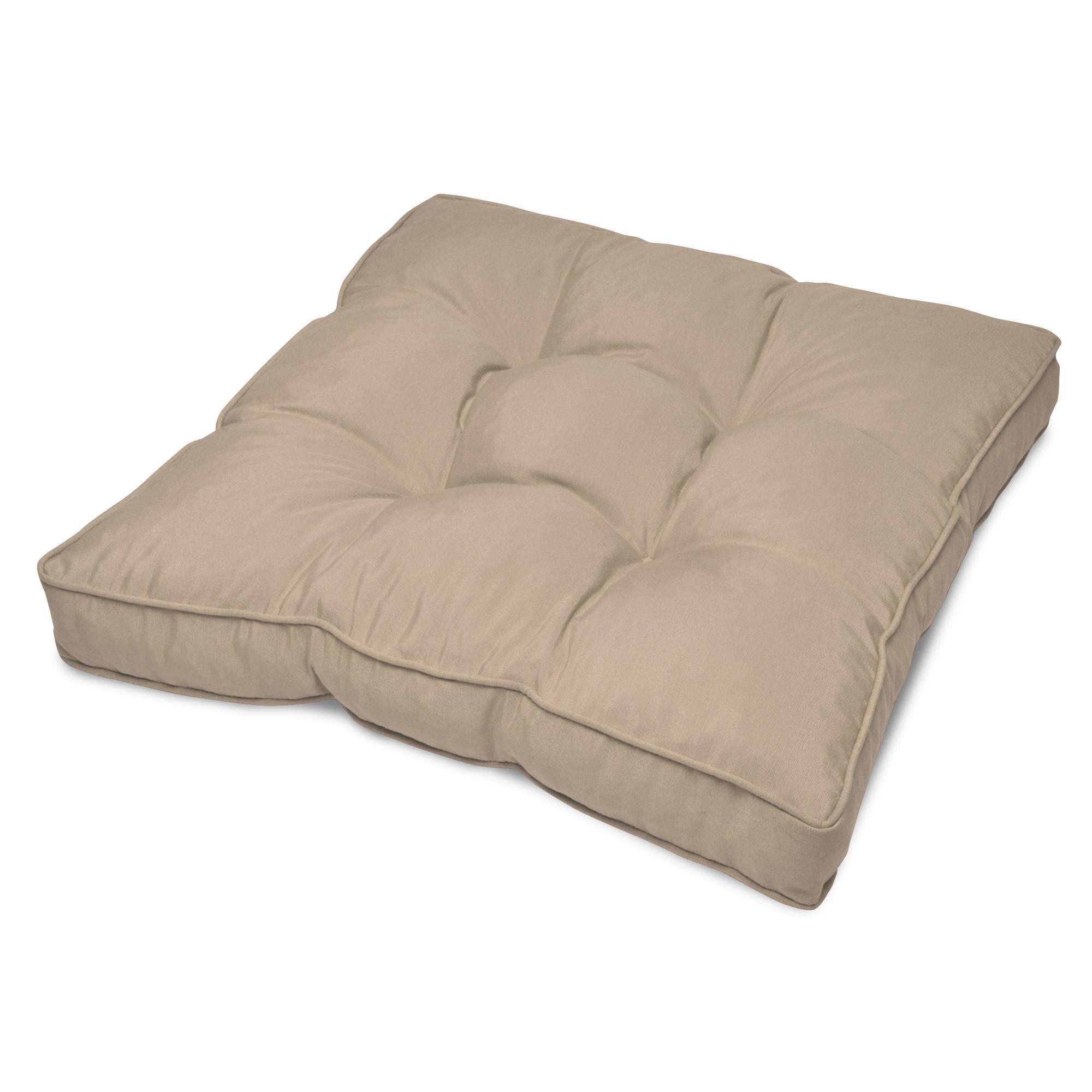 Beautissu Loungekissen Natur 70x10x70 cm