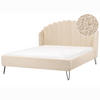 POLSTERBETT mit Lattenrost 160x200 cm Beige Ambillou - Beige, Textil (160/200cm) - Beliani