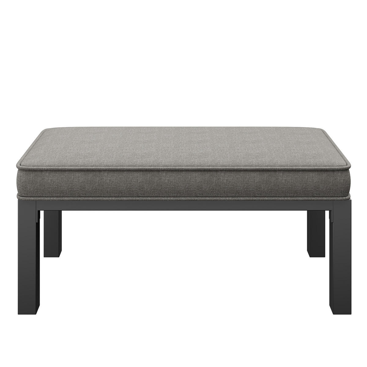 GARTENSETS aus Eisen Grau mit modularer Sitzgruppe im X-Design - Grau, Metall - Modfu