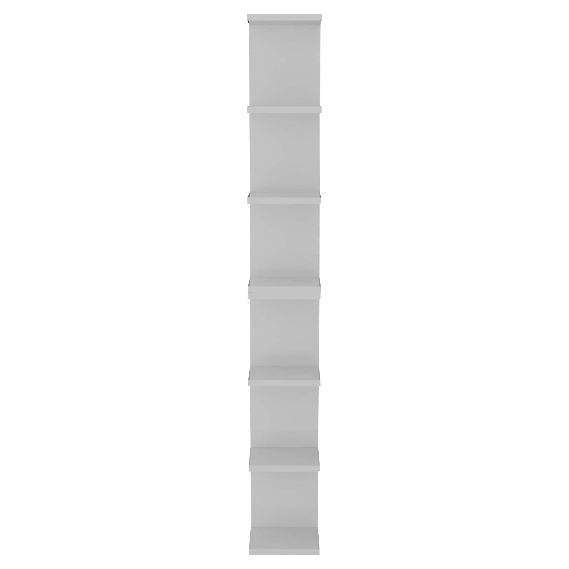 WANDREGAL Weiß DIVA Hängeregal schwebend teilbar drehbar - Weiß, Holzwerkstoff (25/185/25cm) - Aileenstore