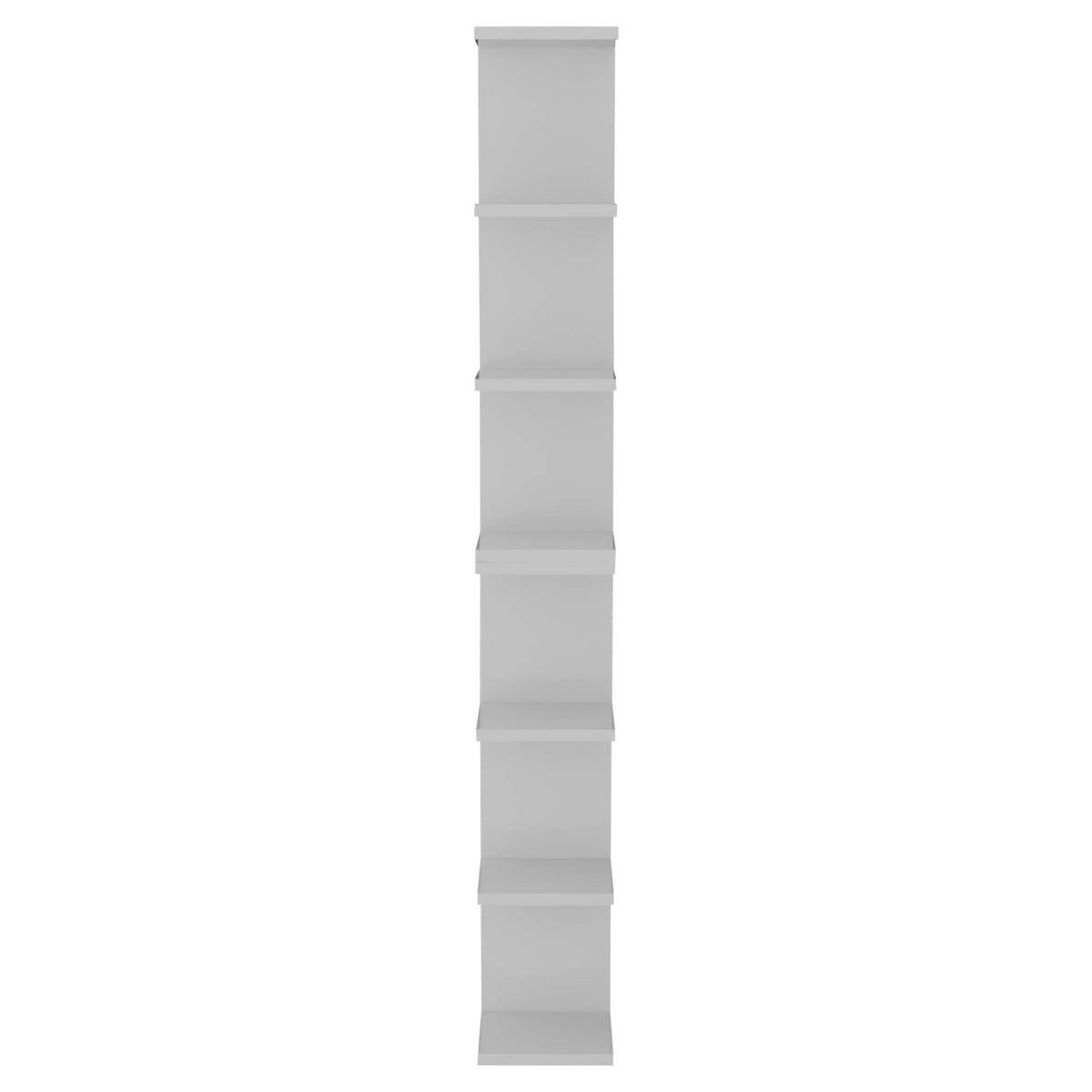 WANDREGAL Weiß DIVA Hängeregal schwebend teilbar drehbar - Weiß, Holzwerkstoff (25/185/25cm) - Aileenstore