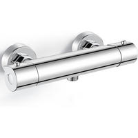 DUSCHARMATUR mit Thermostat Aufputz 150 mm Abstand - Silberfarben, Metall (7.7/7.5/31.2cm)