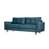 SCHLAFOSOFA Floro 3-Sitzer Stoff Monolith Blau - Blau, Holz/Textil (227/92/98cm) - Kaiser Möbel