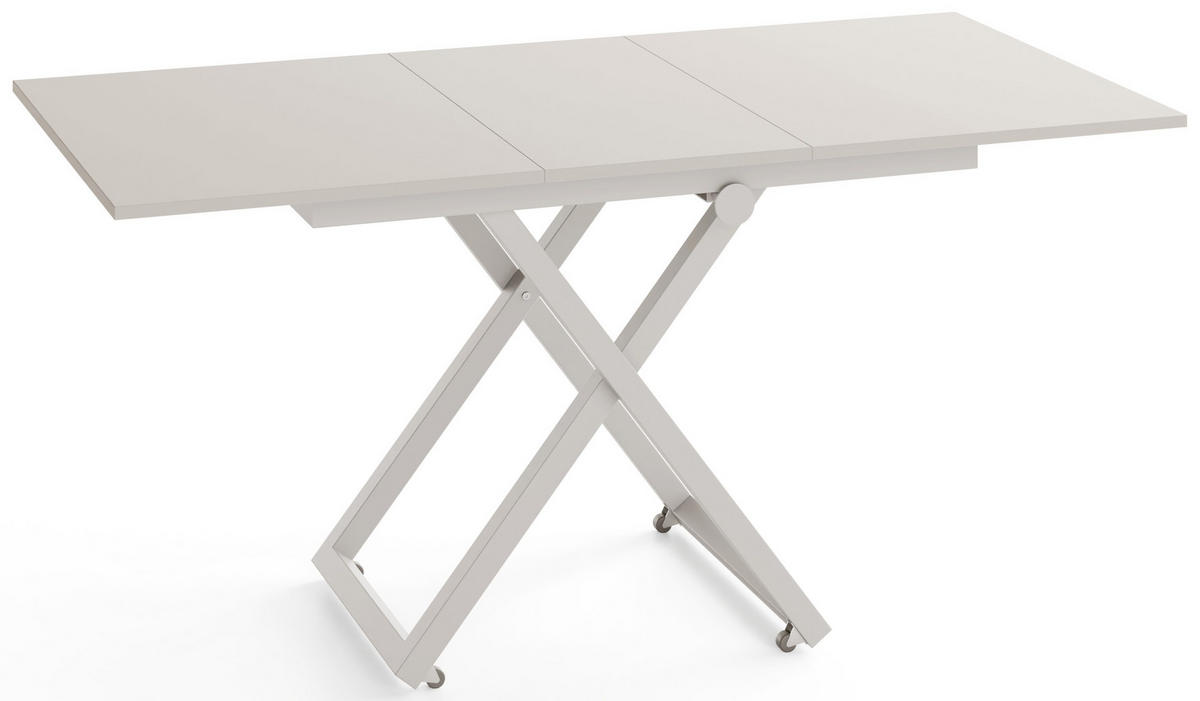 COUCHTISCH Axen höhenverstellbar ausziehbar, Kaschmir 120-160/80/38-75 cm - Kaschmir/Beige, Holzwerkstoff/Metall (80/160/75cm) - WFL GROUP