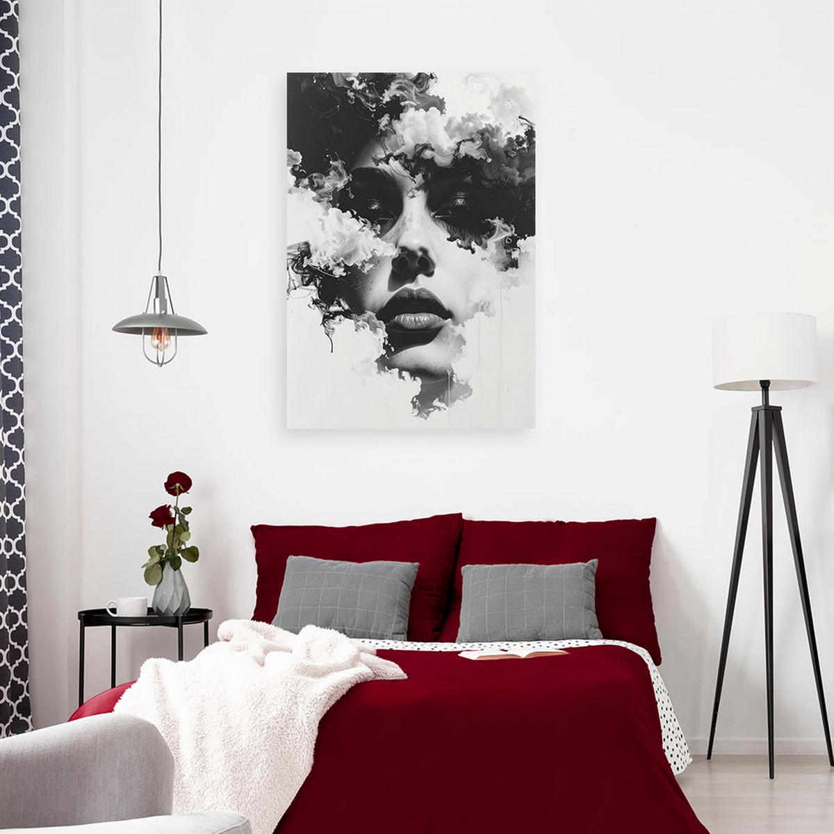 LEINWANDBILD Menschen & Charaktere 70x100cm - Schwarz, Textil (70/100cm) - Feeby