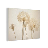 AKUSTIKPANEEL Sonnenlicht - Löwenzahn - Botanisch - Blumen 100x70 cm - Creme, Textil (100/0.9/70cm) - MuchoWow