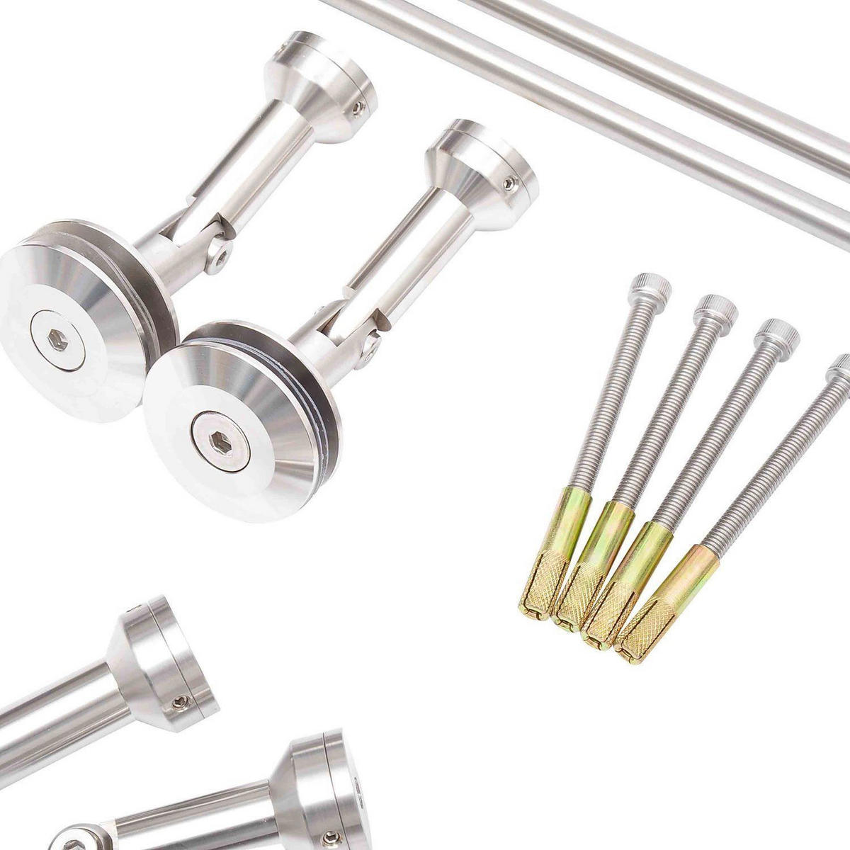 GLASVORDACH Edelstahl Gehärtetes Glas Transparent - Transparent, Metall (90/1/150cm) - HOMCOM