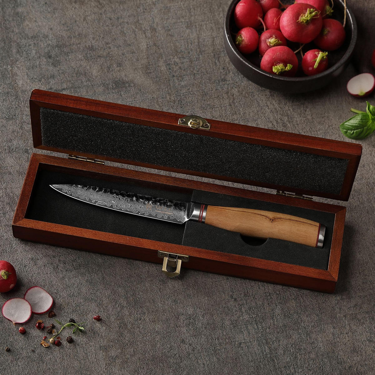 ALLZWECKMESSER 12,5 cm - Braun, Holz/Metall (24cm) - Wakoli