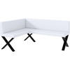 ECKBANK TONI_X - Weiß, Leder (128/168cm) - Meblini