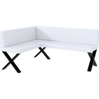 ECKBANK TONI_X - Weiß, Leder (128/168cm) - Meblini