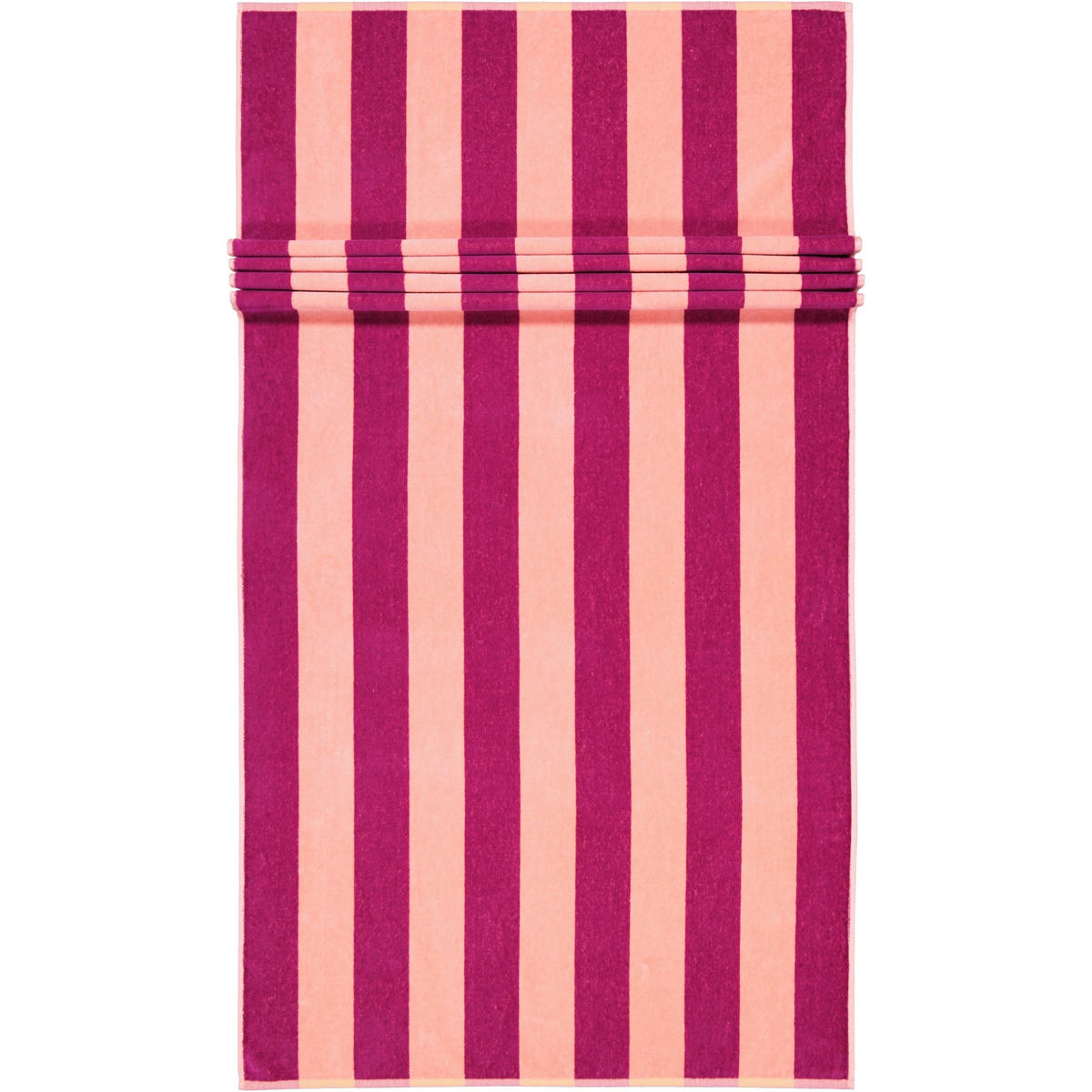 STRANDTÜCHER BEACH TROPICAL STREIFEN 5577 SUNSET - 22 - Rosa, Textil (80/180cm) - Cawoe