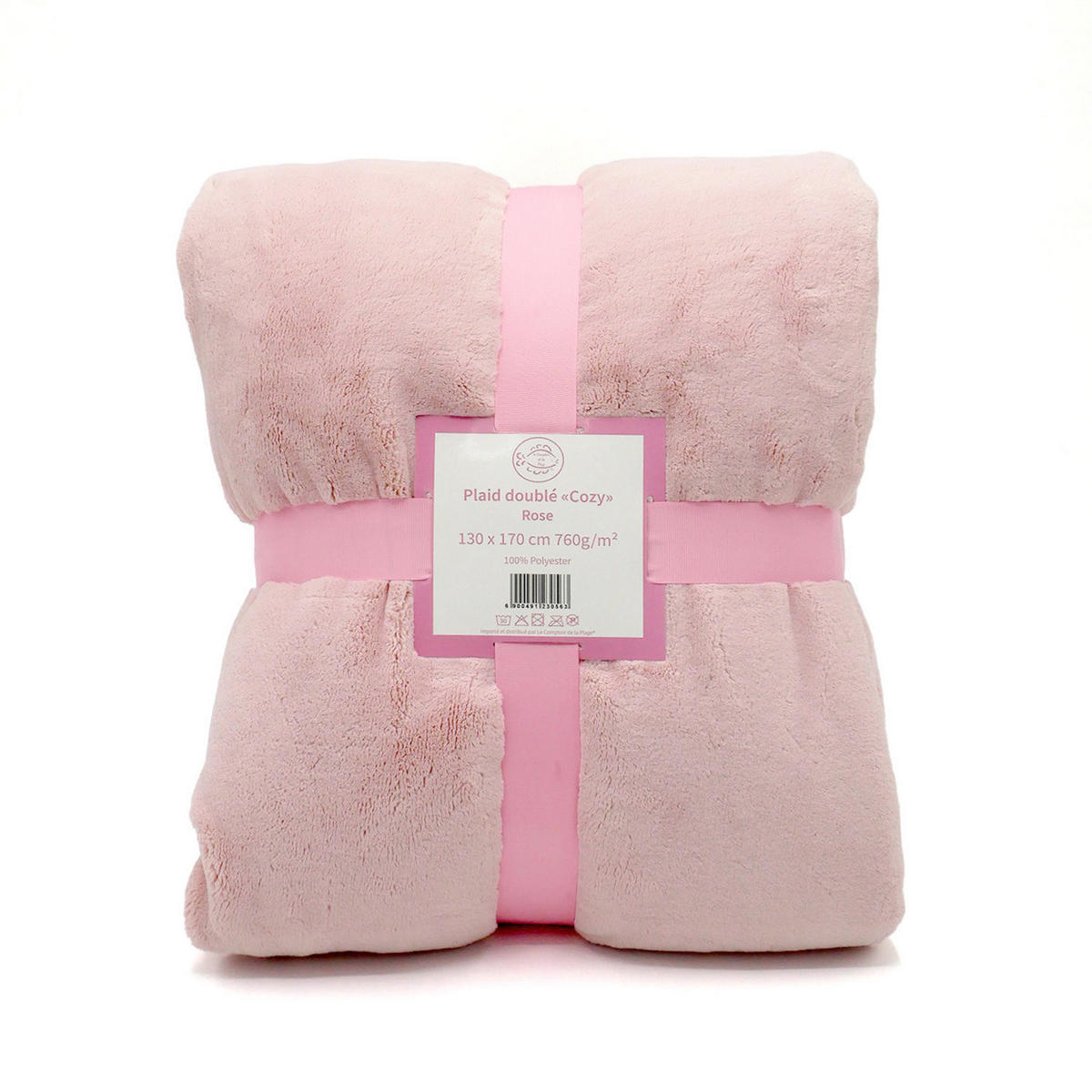 FLEECE Decke Cozy 130x170 Rose - Rosa, Textil (130/170cm) - LE COMPTOIR DE LA PLAGE
