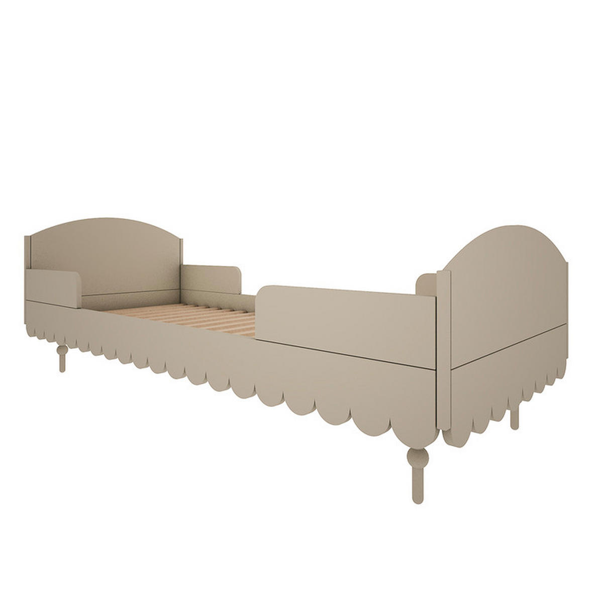 POSTEL 90/200 Babushka Olive - zelená barva, kompozitní dřevo (90/200cm) - Petits-meubles