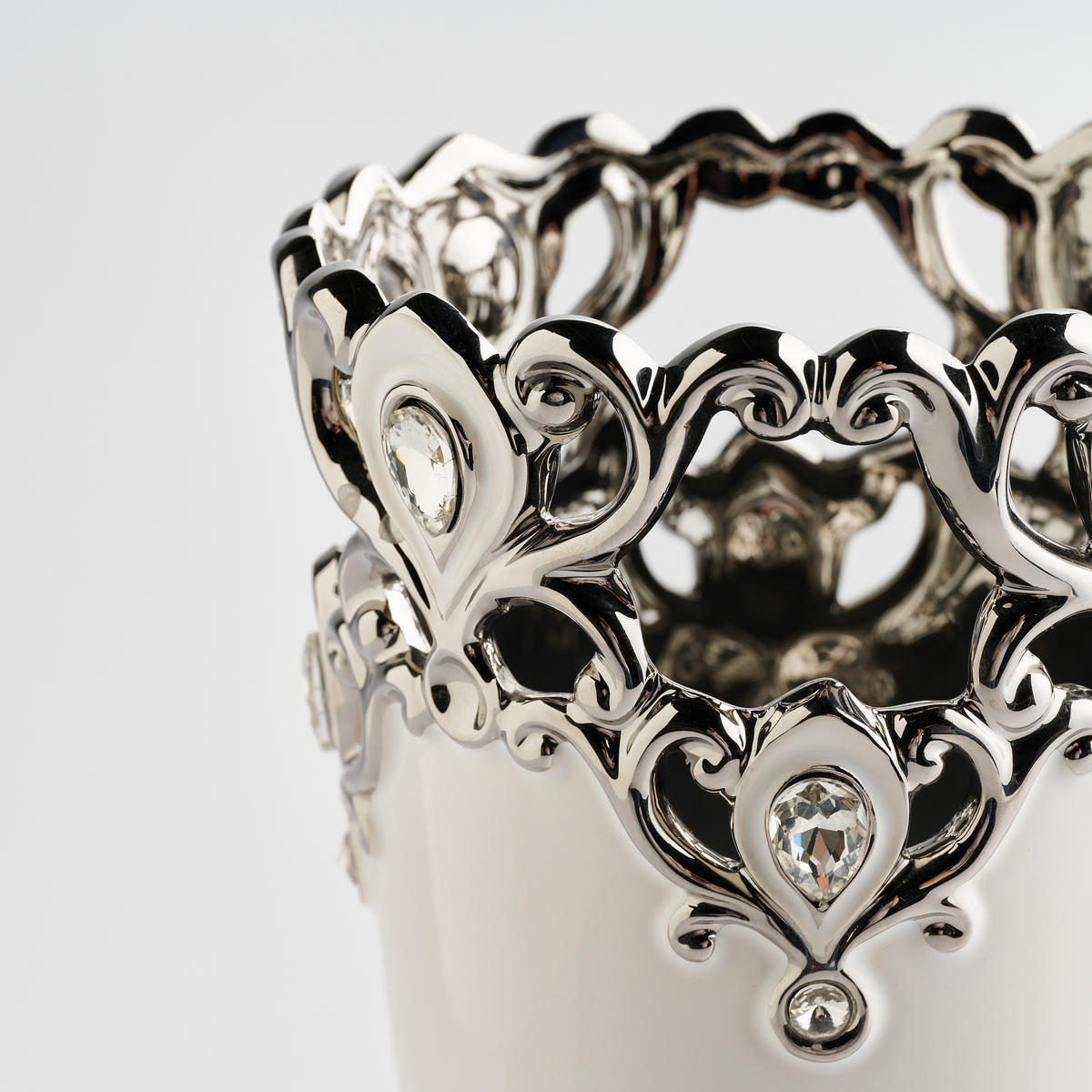 VASE Palazzo 32.5x14.5 cm - Weiß, Stein (32.5cm) - home&you